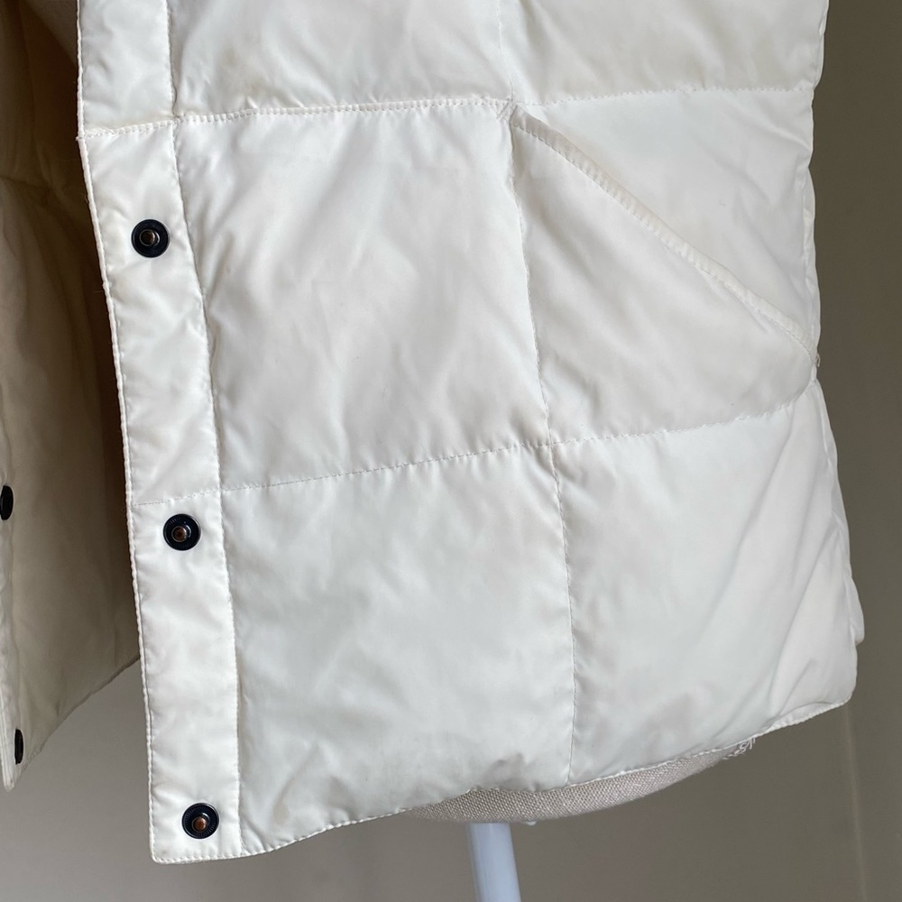 Lands' End Off-White Puffer Vest, S - Picture 7 of 16